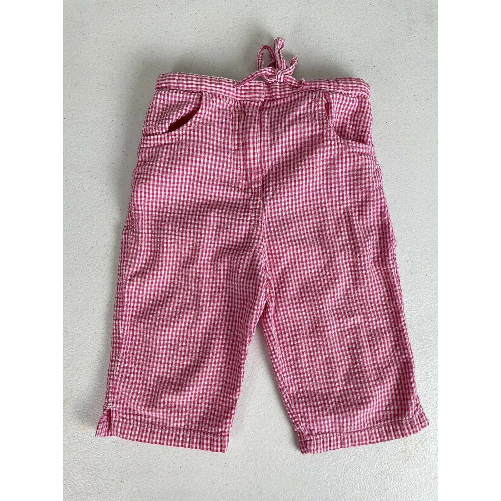 Vintage Cherry Red Gingham High-Waist Pants